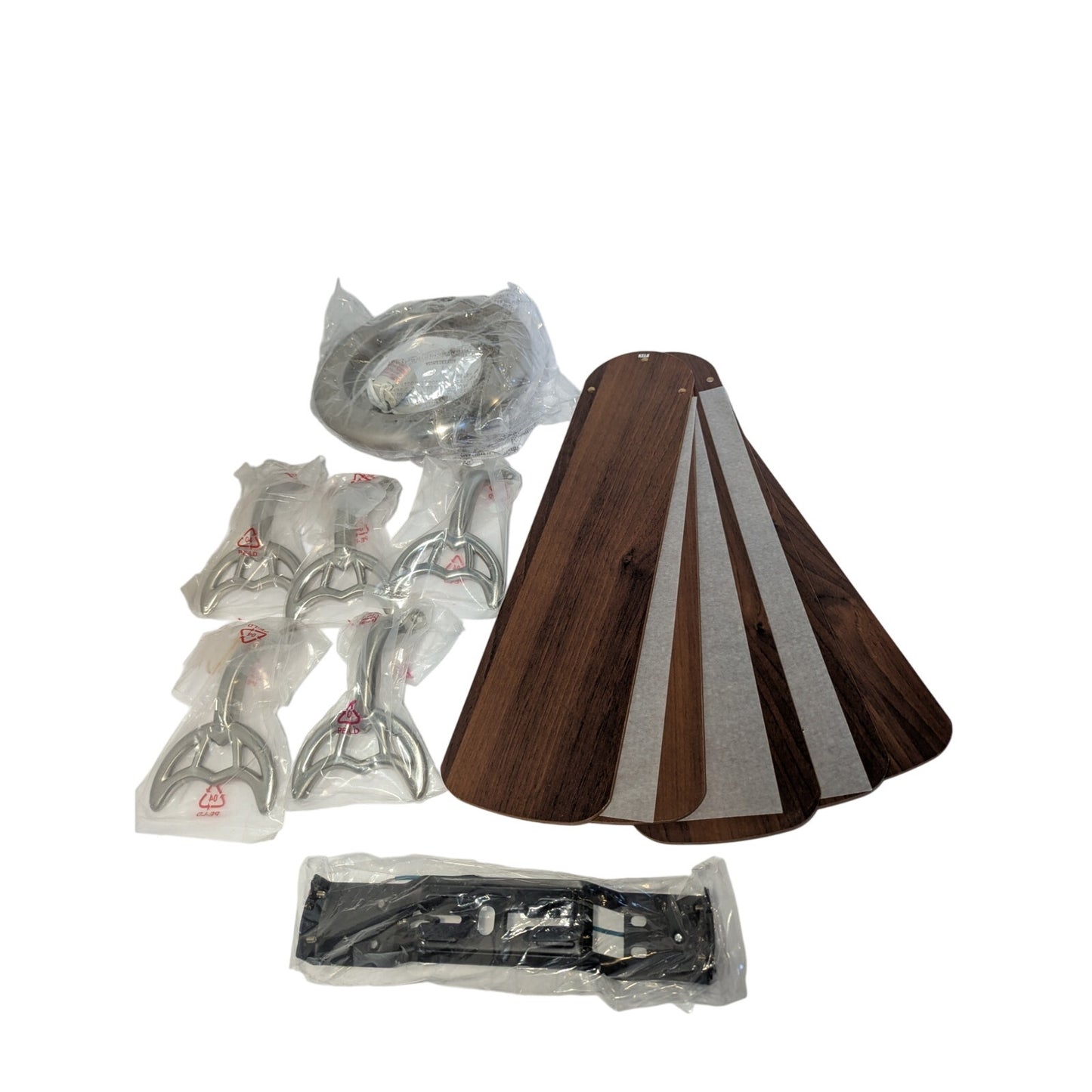 Hugger 52 in Indoor LED Ceiling Fan Brushed Nickel Frosted Opal