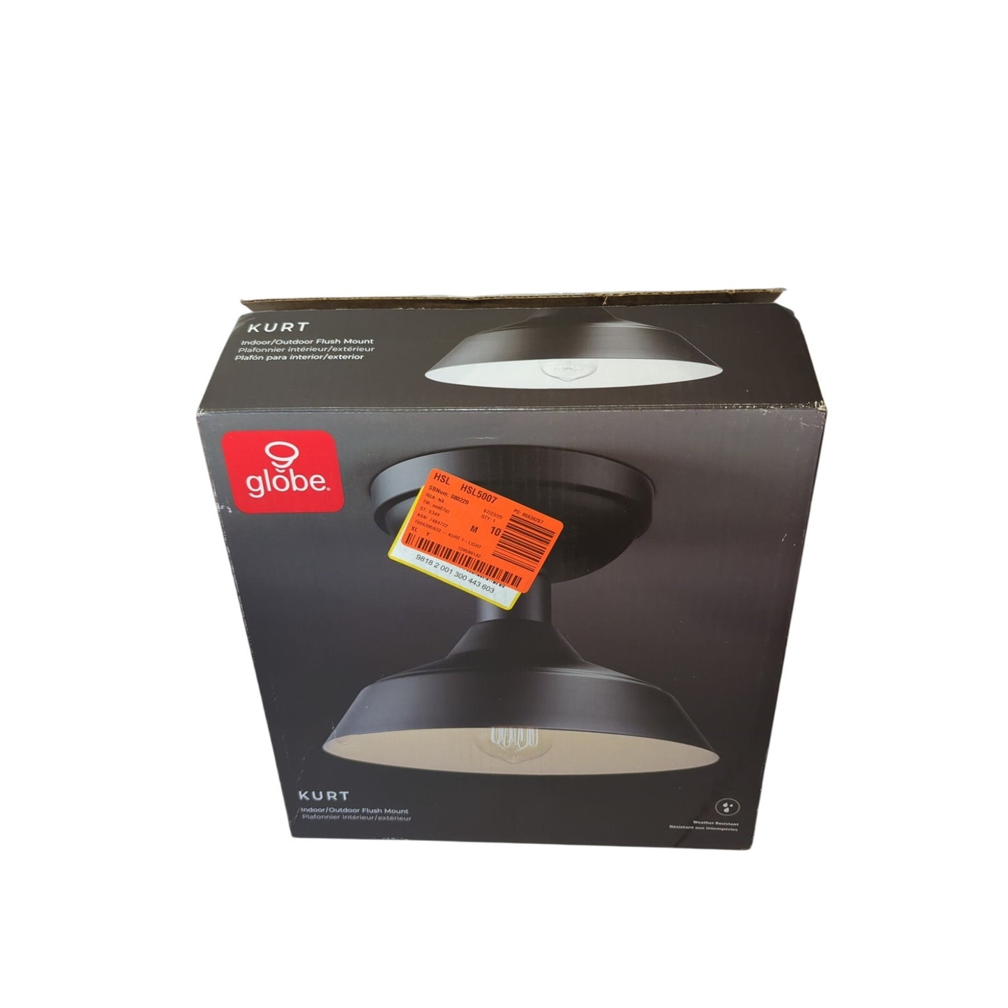 Kurt Indoor Outdoor Flush Mount Light Weather Resistant