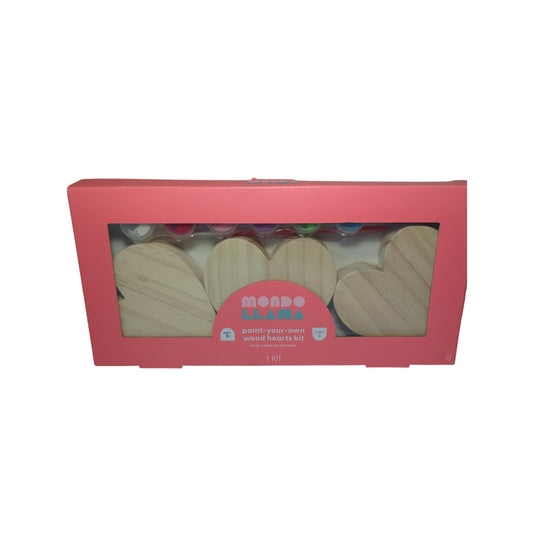 Mondo Llama Paint-Your-Own Wooden Hearts Kit