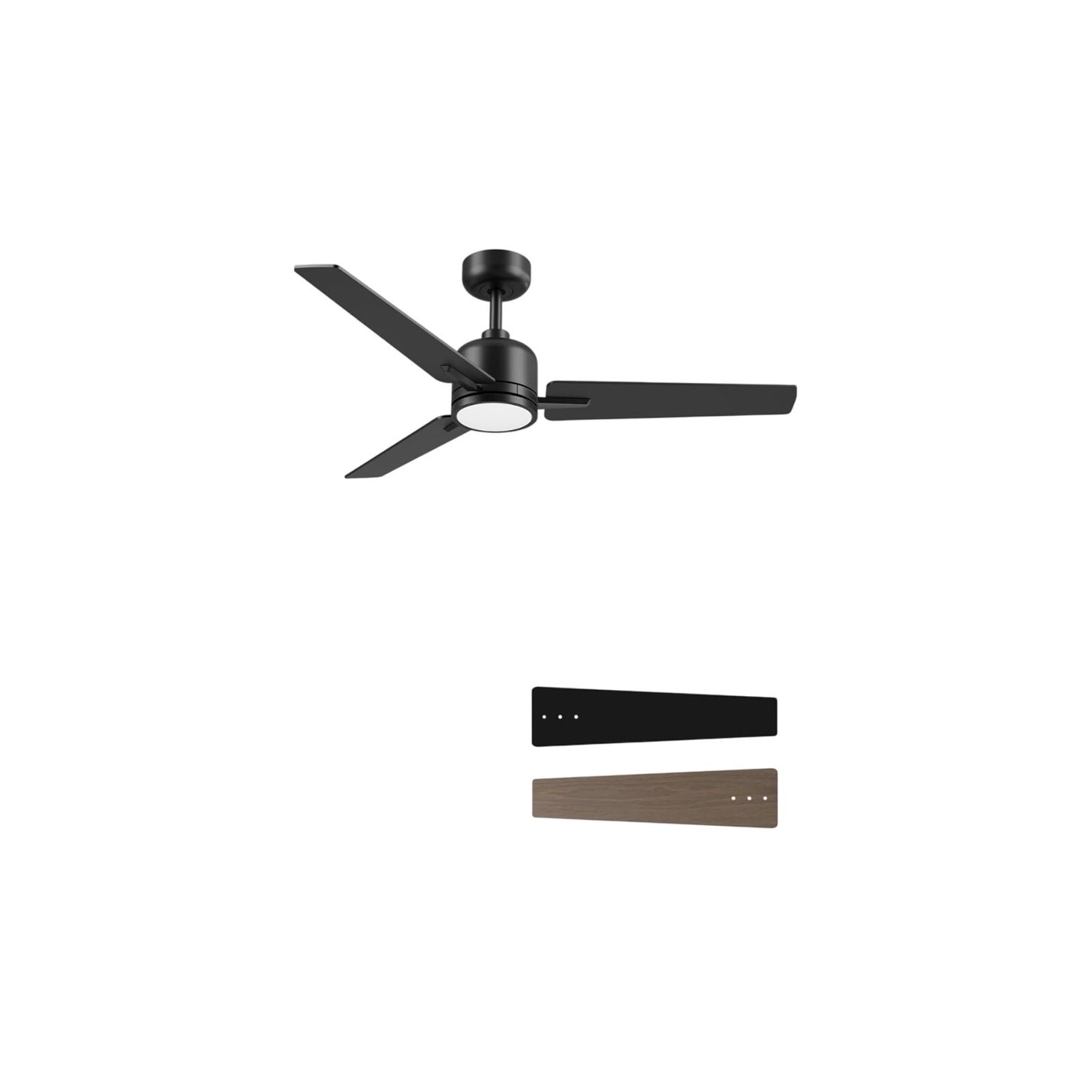Hampton Bay 52 in Madison Indoor Ceiling Fan Matte Black Frosted Opal Glass Shade