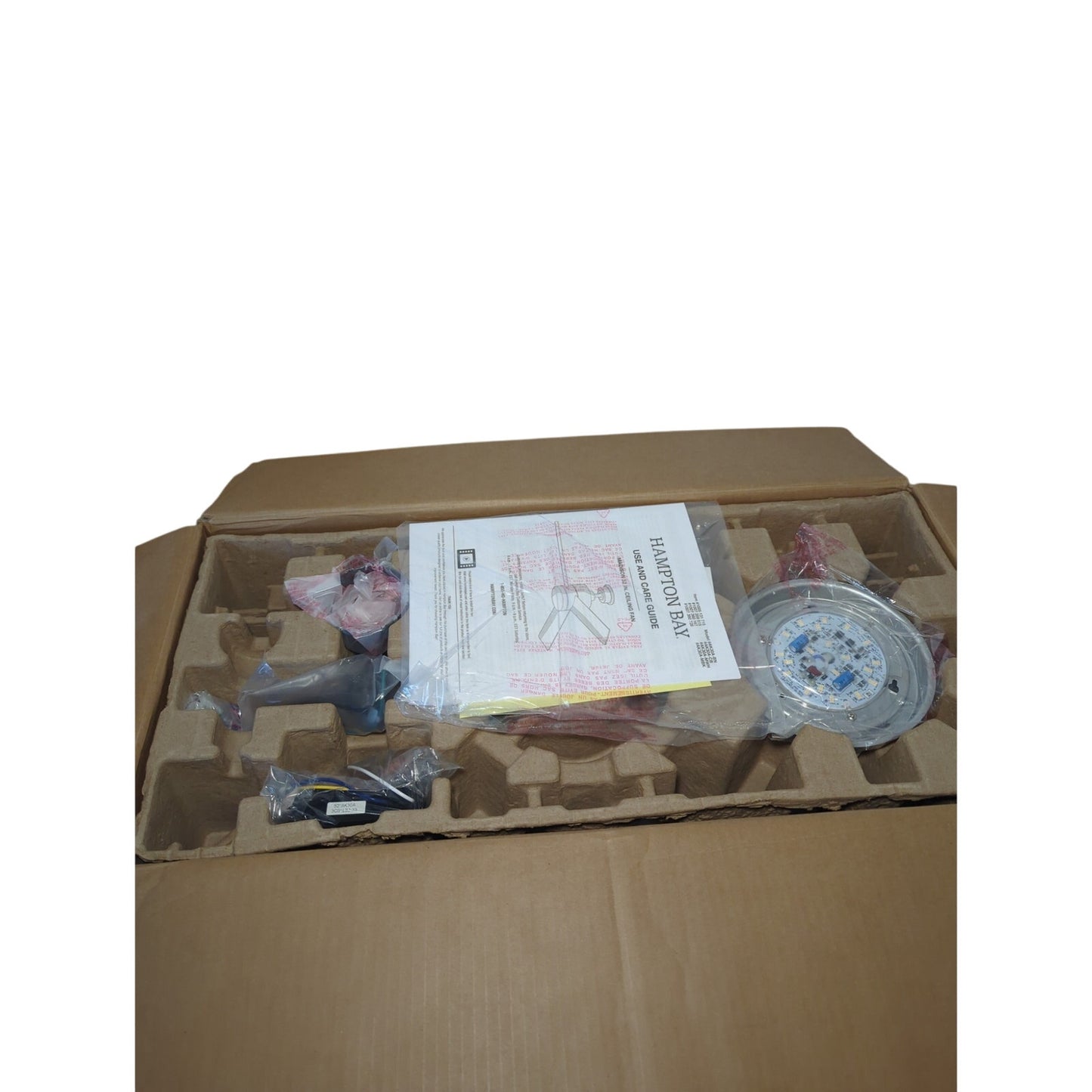 Hampton Bay 52 in Madison Indoor Ceiling Fan Matte Black Frosted Opal Glass Shade