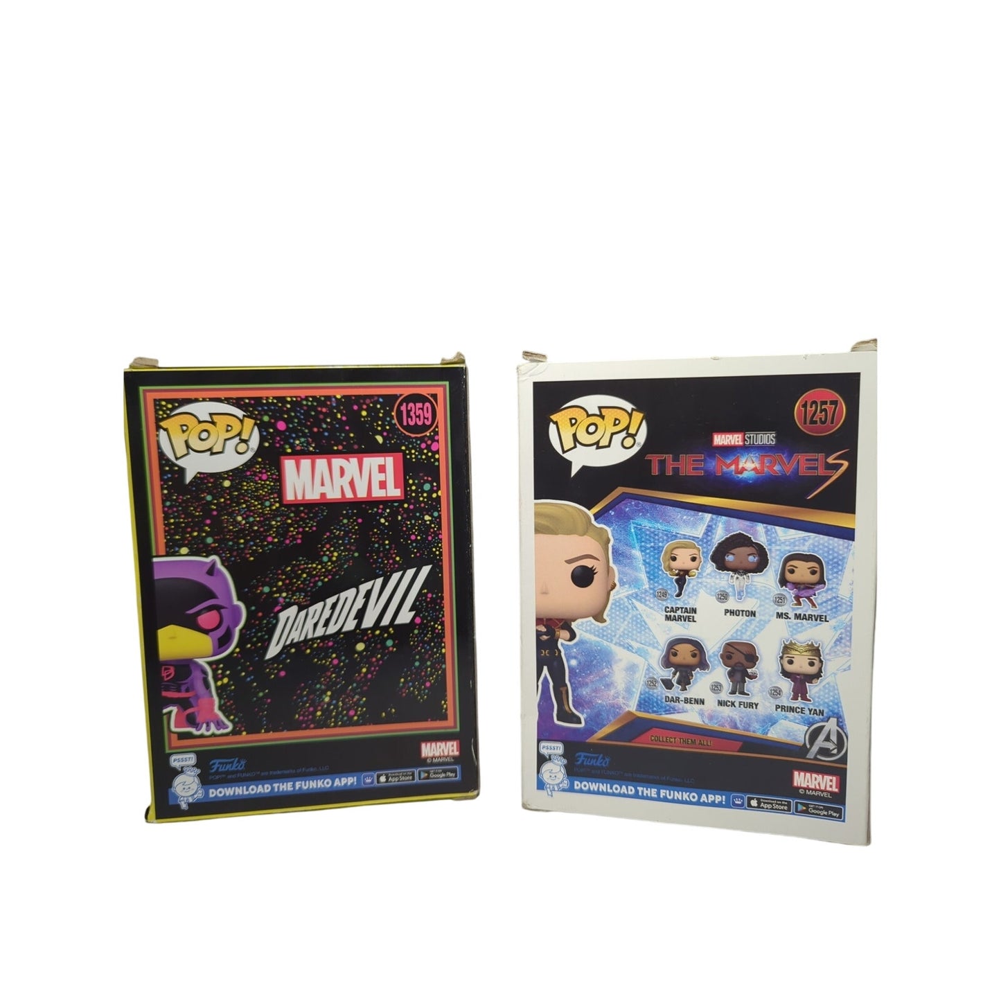 Pop! Marvel Studios Bobblehead Dolls – Daredevil & Captain Marvel Collectibles