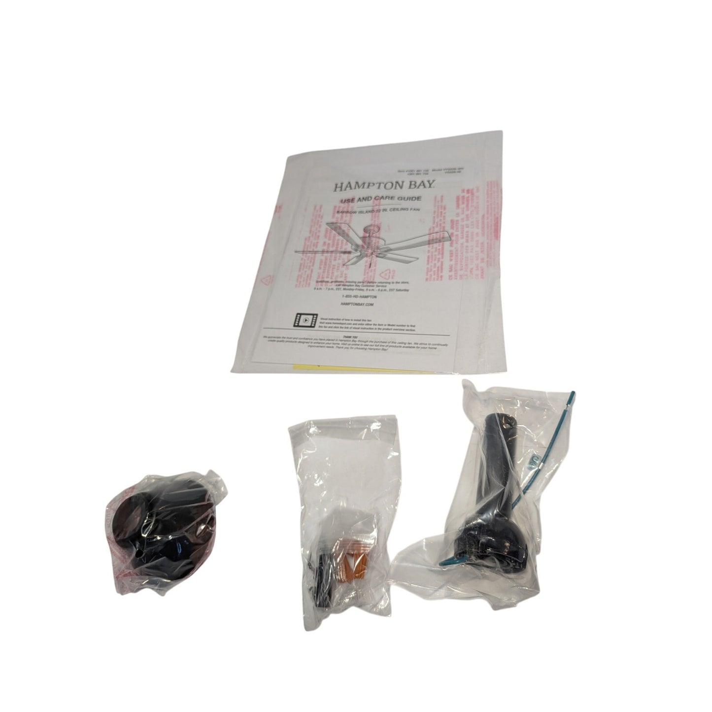 Hampton Bay 52 in Indoor Outdoor Ceiling Fan Barrow Island Black