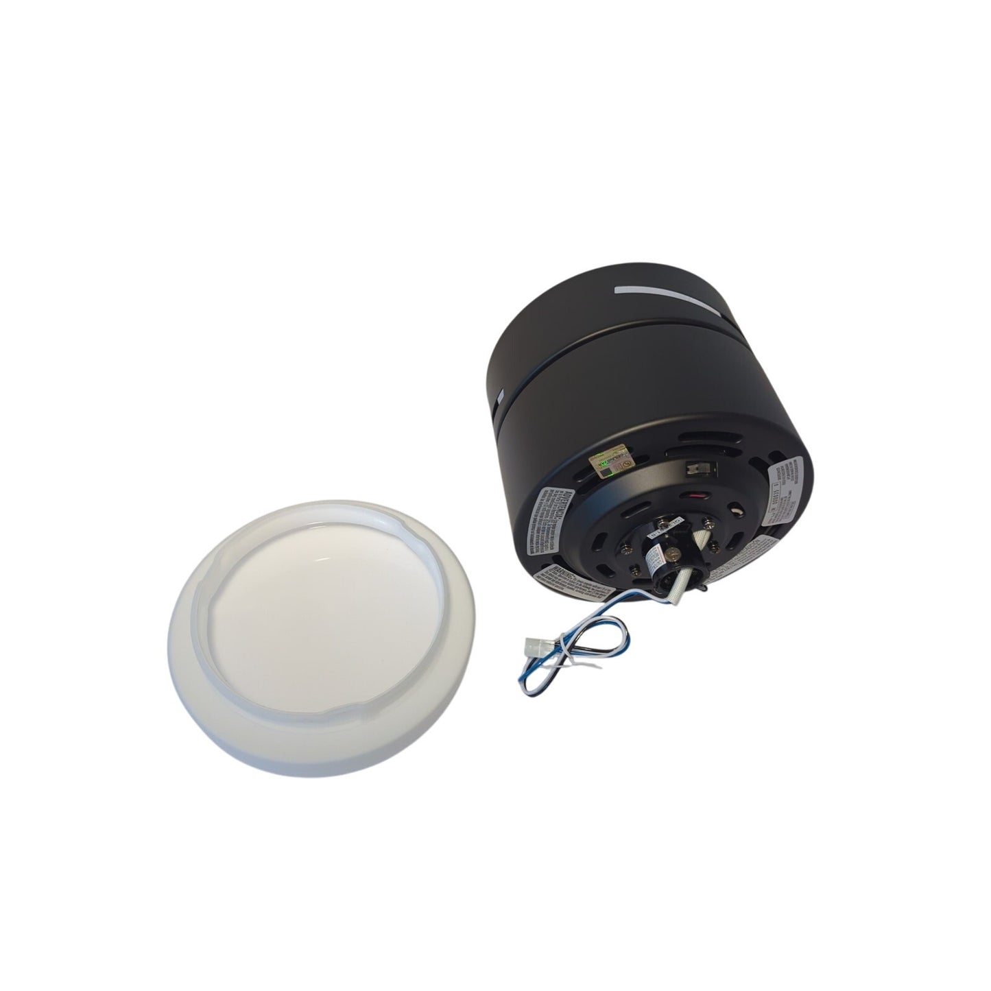 Hampton Bay 52 in Madison Indoor Ceiling Fan Matte Black Frosted Opal Glass Shade