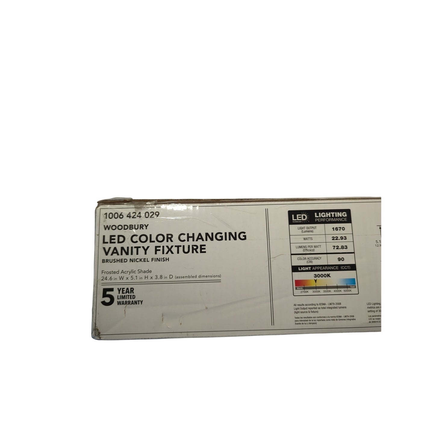 Hampton Bay Woodbury Vanity Fixture Brushed Nickle