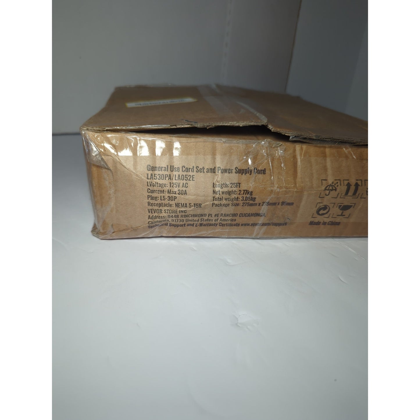 Vevor 30 Amp 25ft Generator Extension Cord 125V Heavy Duty