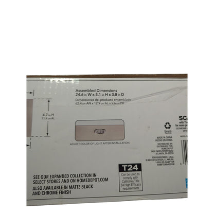 Hampton Bay Woodbury Vanity Fixture Brushed Nickle