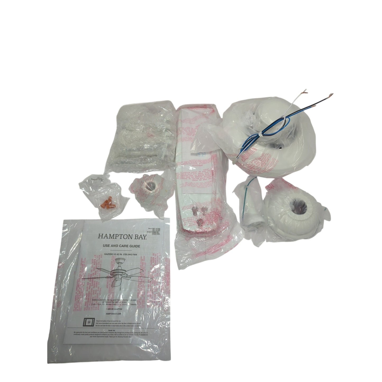 Hampton Bay 42in Ceiling Fan Matte White Gazebo III