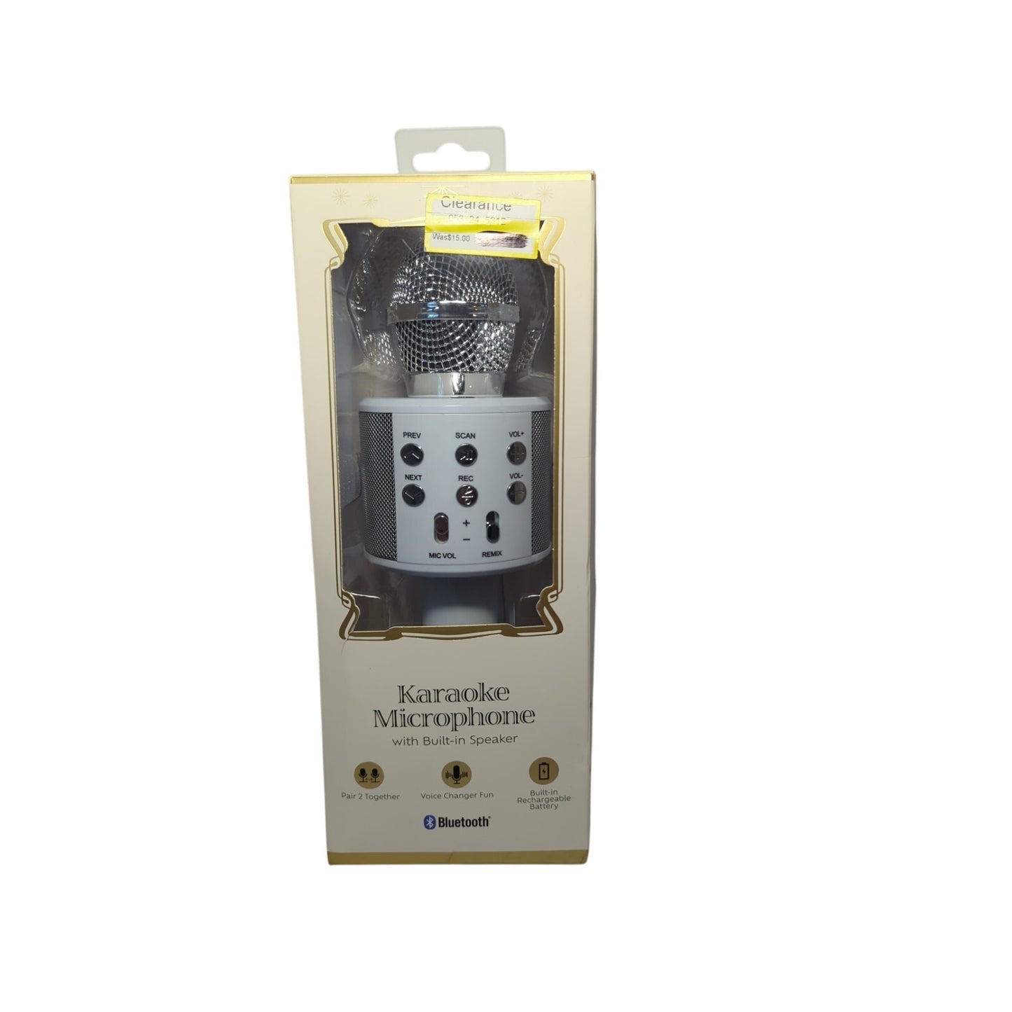 Vivitar Karaoke Microphone Built-In Speaker Bluetooth