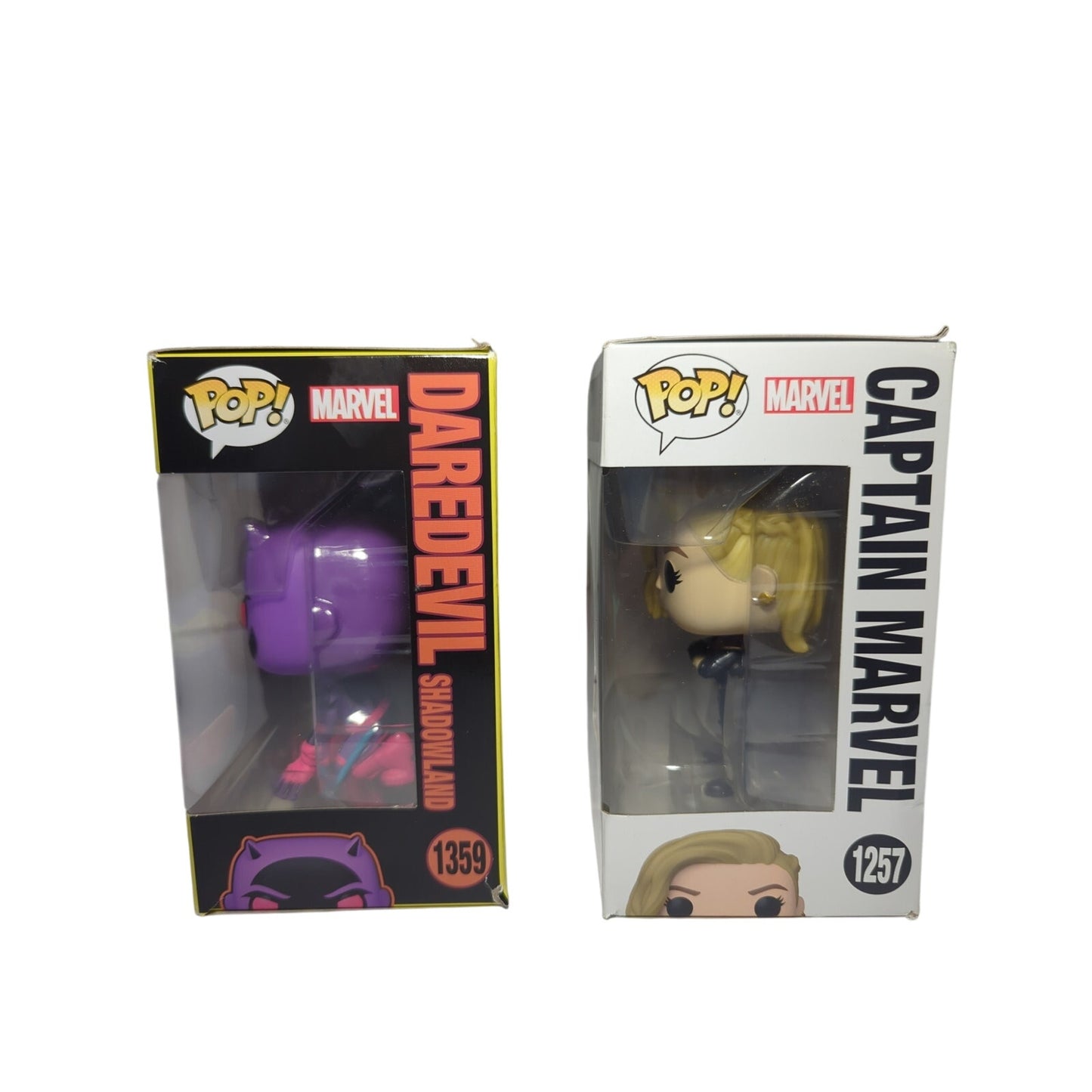 Pop! Marvel Studios Bobblehead Dolls – Daredevil & Captain Marvel Collectibles