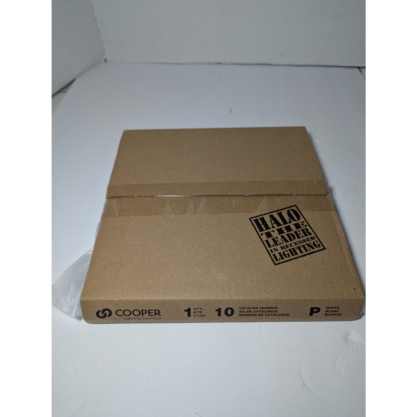 Halo 9'' Square Glass Light Frame Recessed White Albalite Lens 2pk