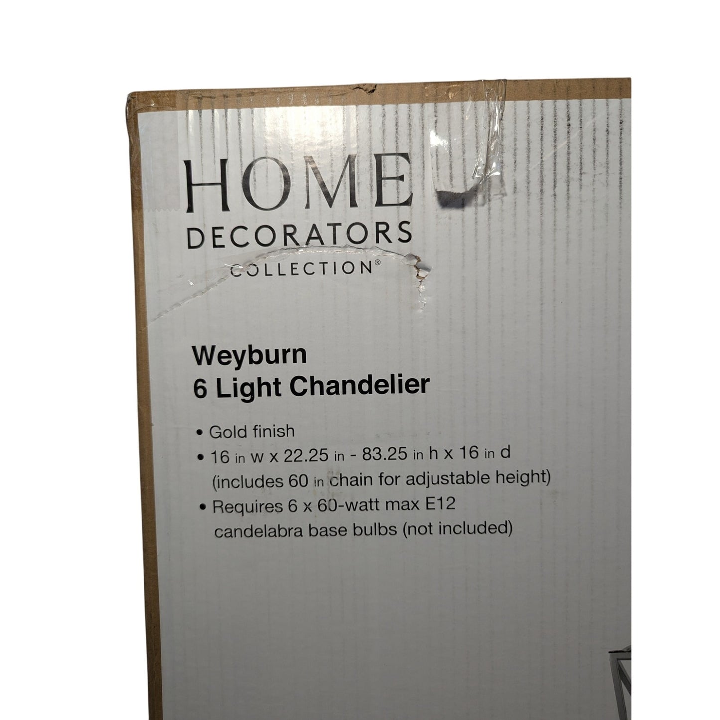 Home Decorators Weyburn 6 Light Farmhouse Gold Chandelier