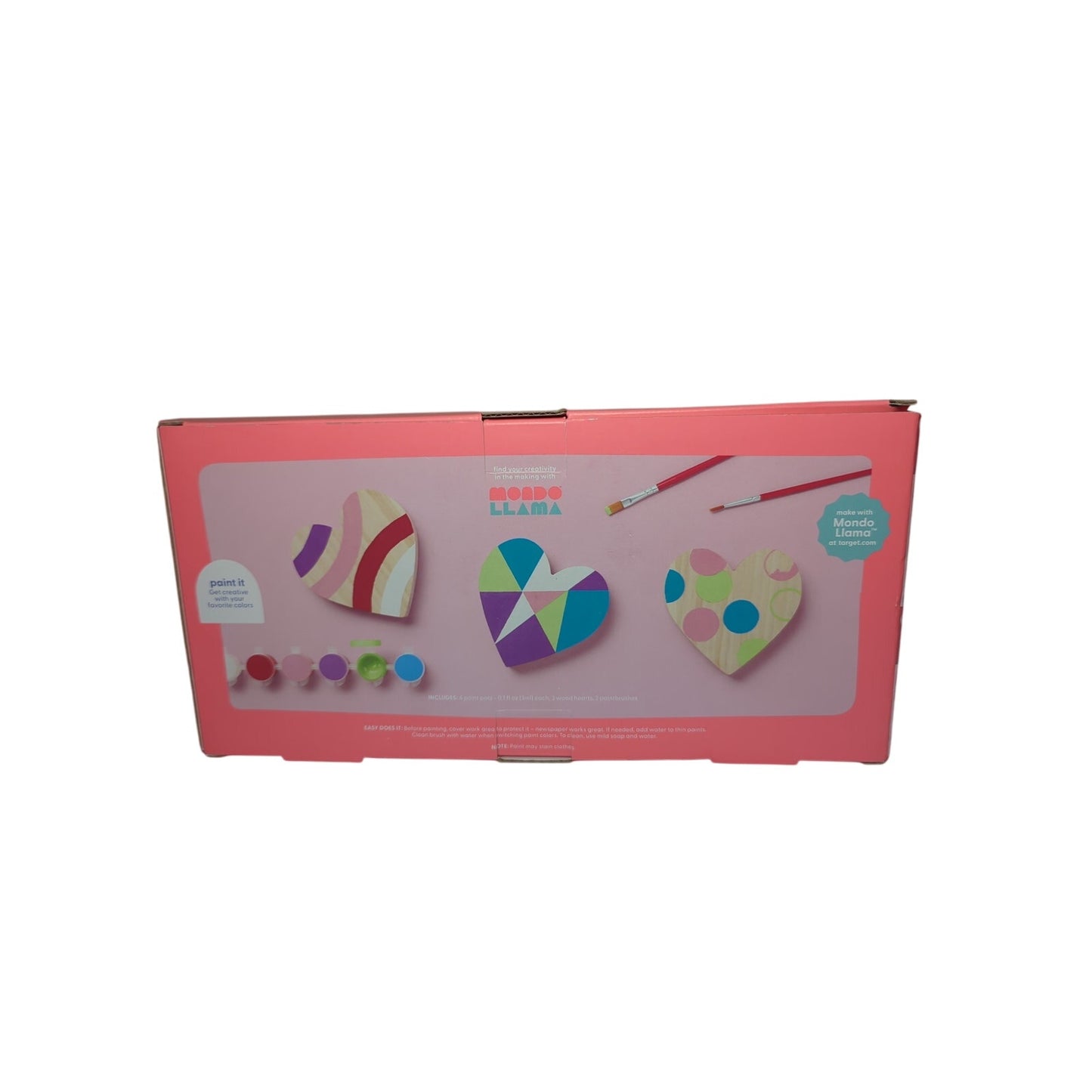 Mondo Llama Paint-Your-Own Wooden Hearts Kit