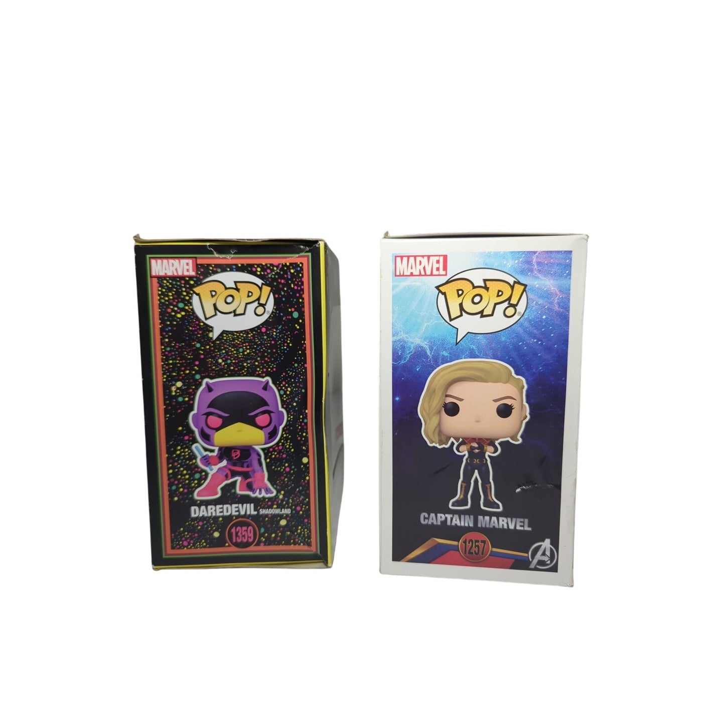Pop! Marvel Studios Bobblehead Dolls – Daredevil & Captain Marvel Collectibles
