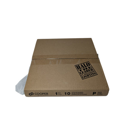 Halo 9'' Square Glass Light Frame Recessed White Albalite Lens 2pk