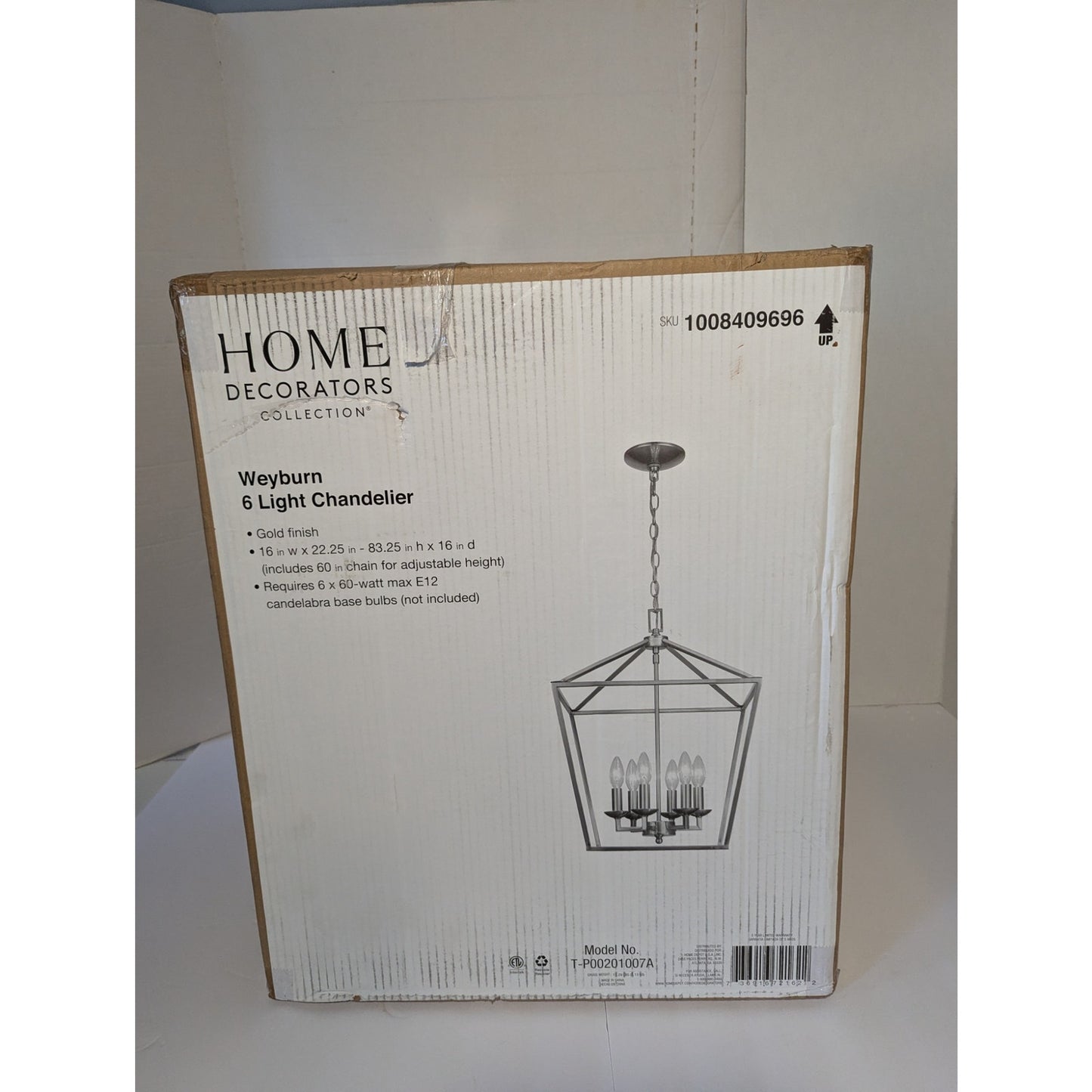 Home Decorators Weyburn 6 Light Farmhouse Gold Chandelier
