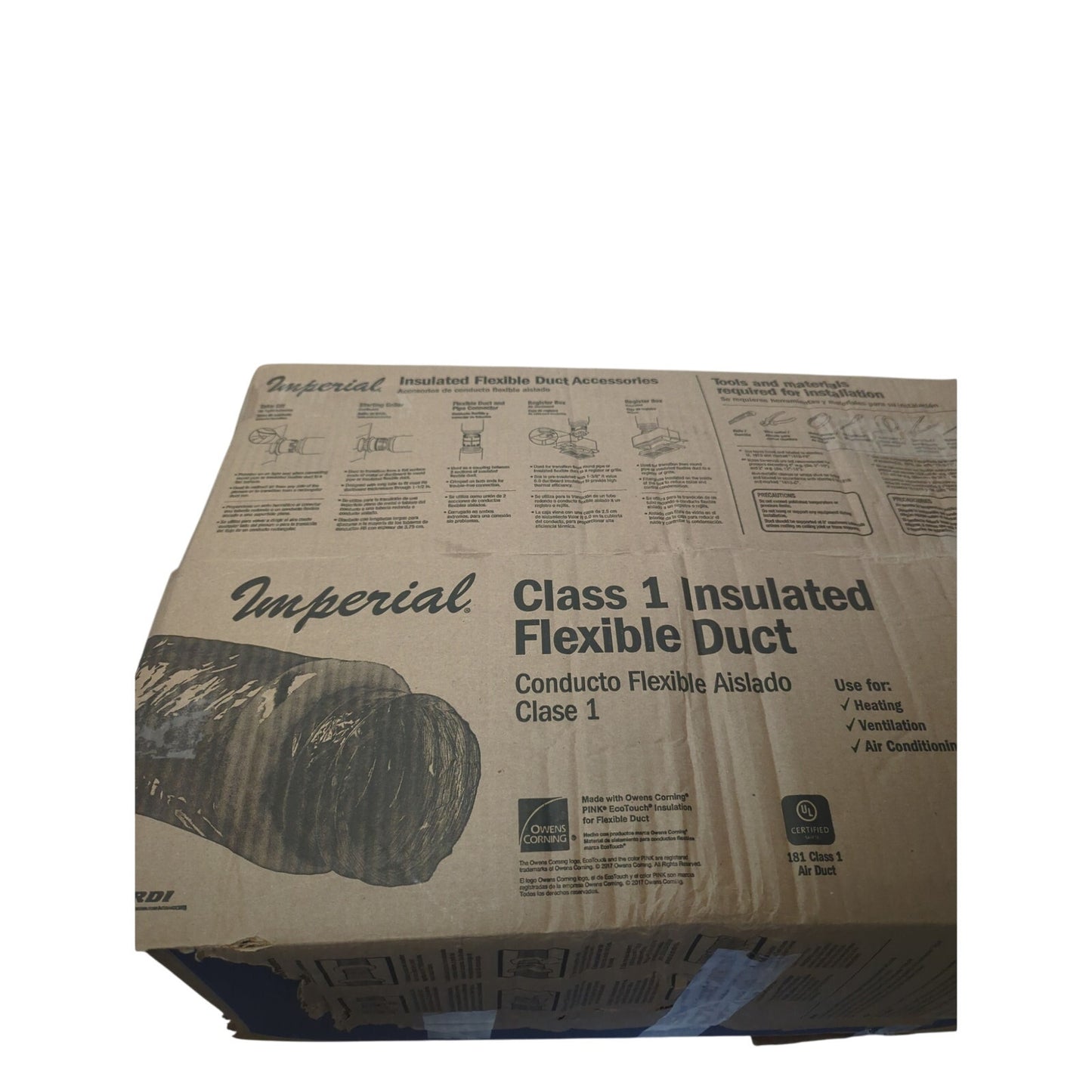 Silver Jacket Class 1 Insulated Flexible Duct 25ft R-Value 6''