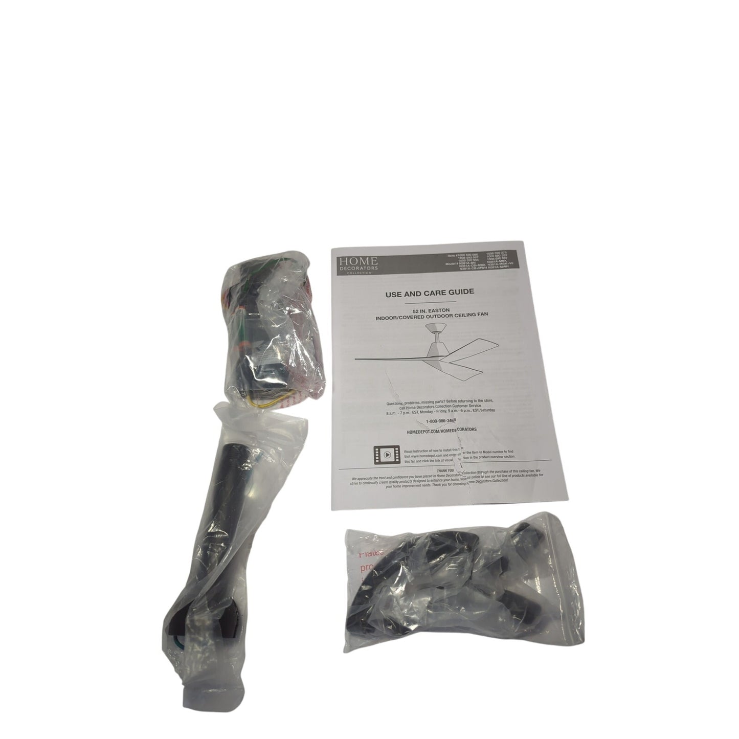 Home Decorators Collection Easton 52'' Ceiling Fan Black