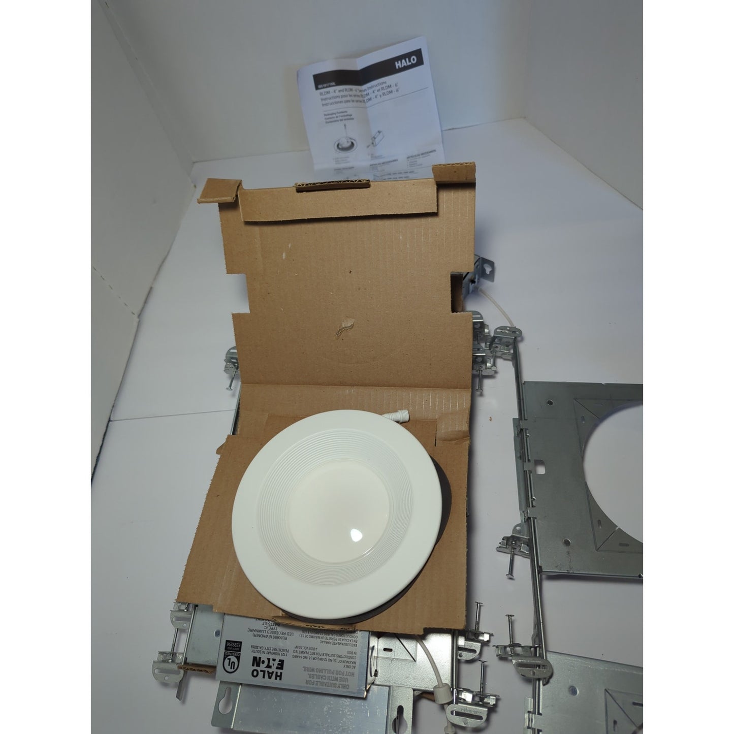 Halo 6 in Adjustable CCT Canless LED Recessed Light Kit New Construction Indoor Outdoor 4 pack