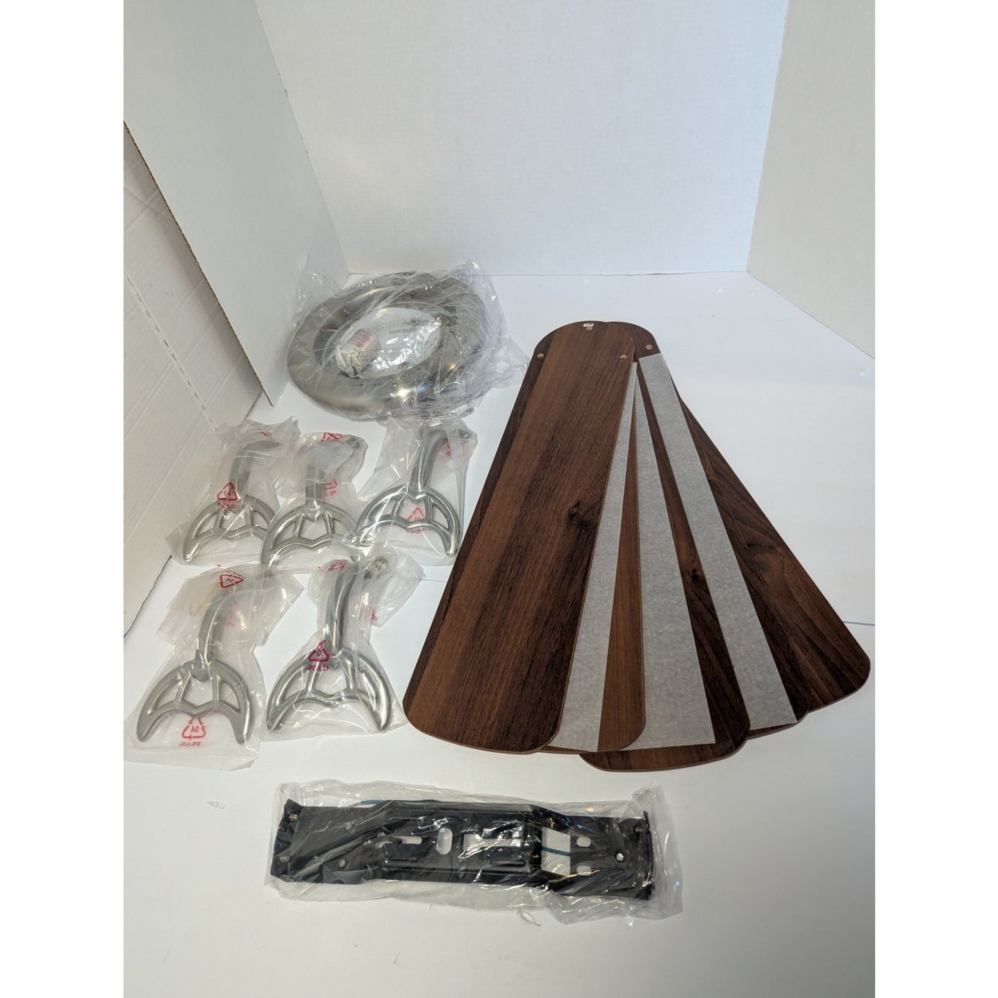 Hugger 52 in Indoor LED Ceiling Fan Brushed Nickel Frosted Opal