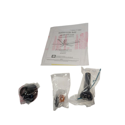 Hampton Bay 52 in Indoor Outdoor Ceiling Fan Barrow Island Black