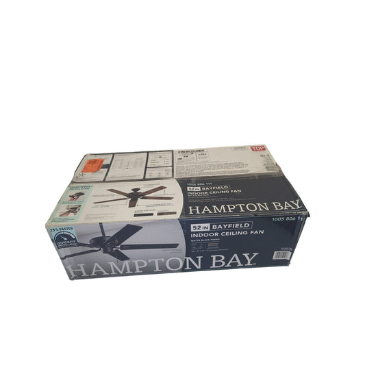 Hampton Bay 52 in Indoor Ceiling Fan Bayfield Matte Black