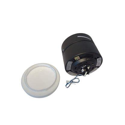 Hampton Bay 52 in Madison Indoor Ceiling Fan Matte Black Frosted Opal Glass Shade