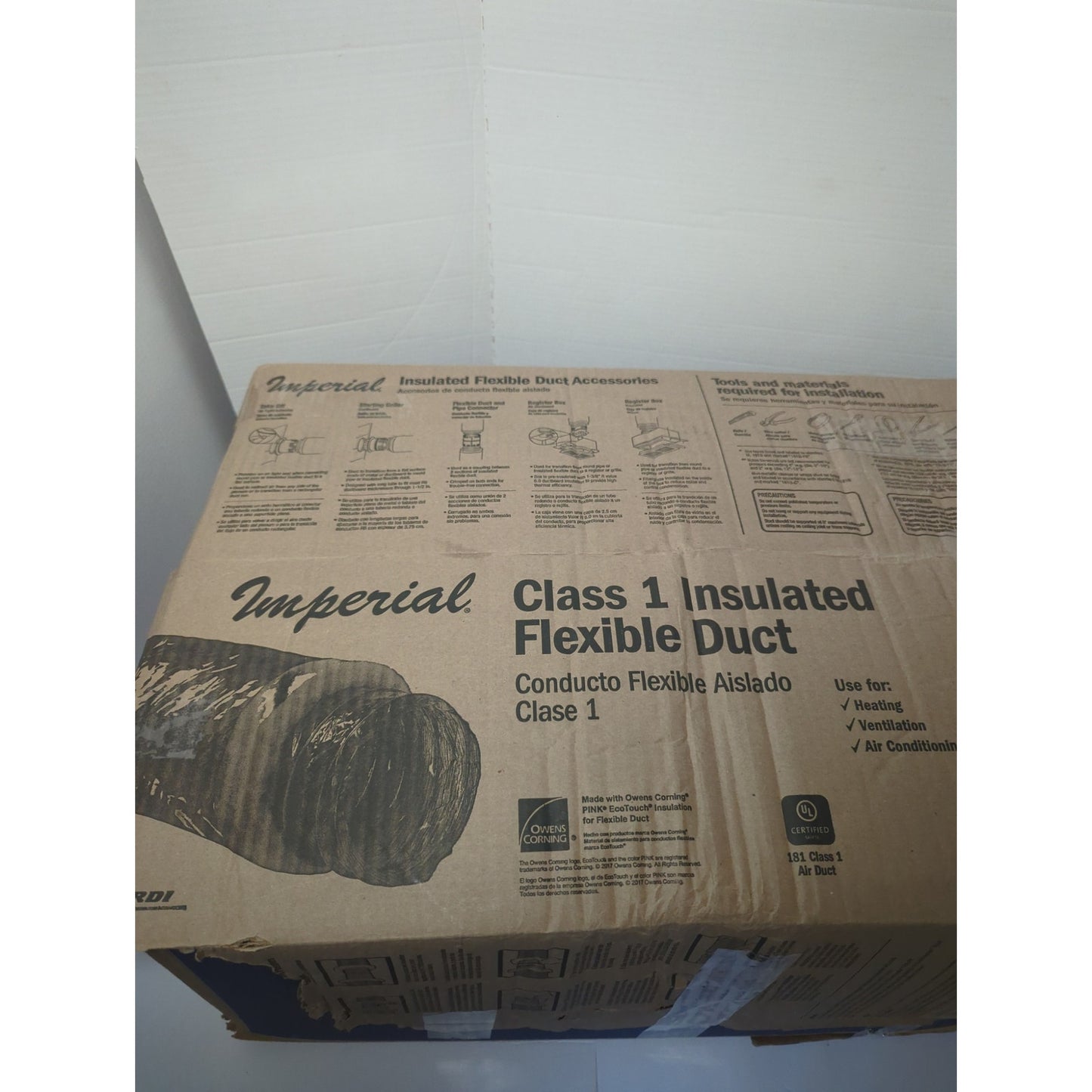 Silver Jacket Class 1 Insulated Flexible Duct 25ft R-Value 6''