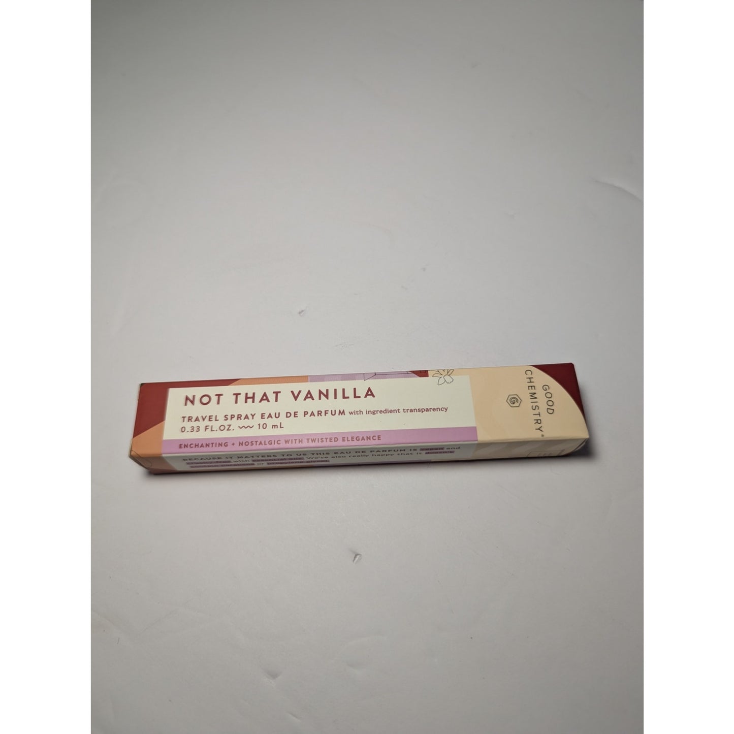 Good Chemistry Not That Vanilla Travel Spray Perfume Bergamot+CocoBean+SmokyAmber 10mL