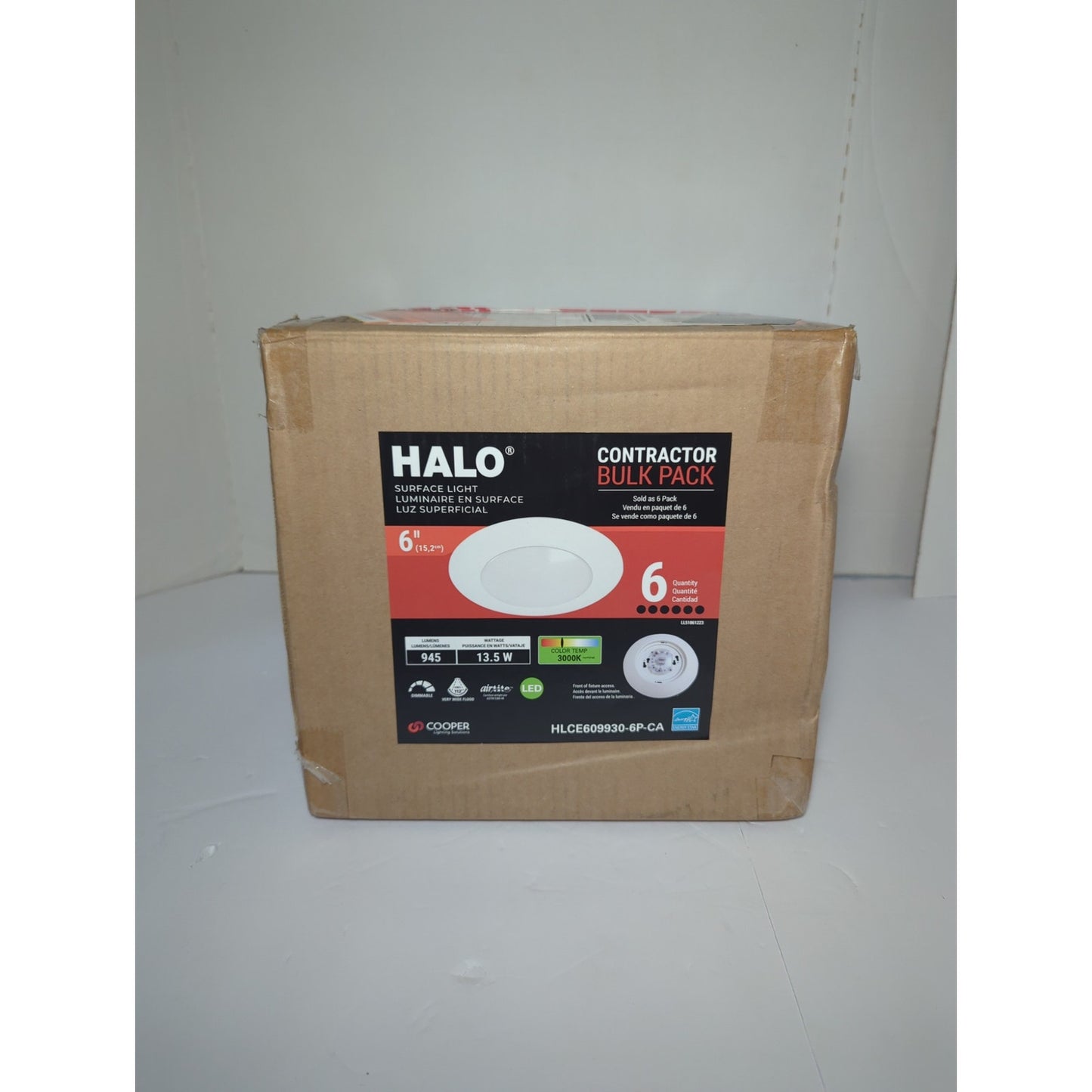 Halo Surface Light Contractor Bulk Pack 6'' 6 Count