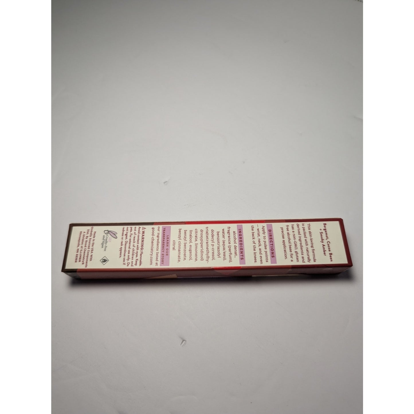 Good Chemistry Not That Vanilla Travel Spray Perfume Bergamot+CocoBean+SmokyAmber 10mL