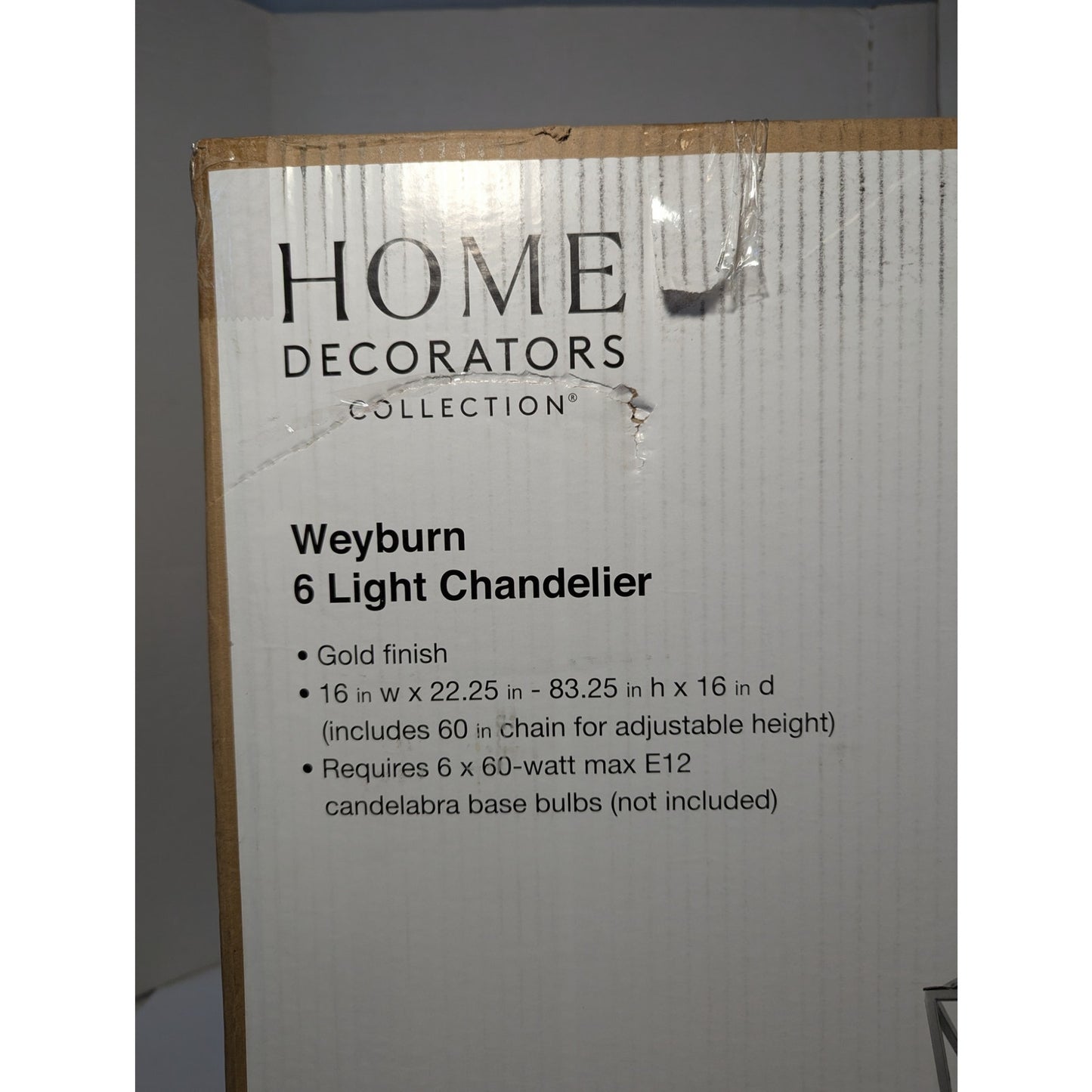 Home Decorators Weyburn 6 Light Farmhouse Gold Chandelier