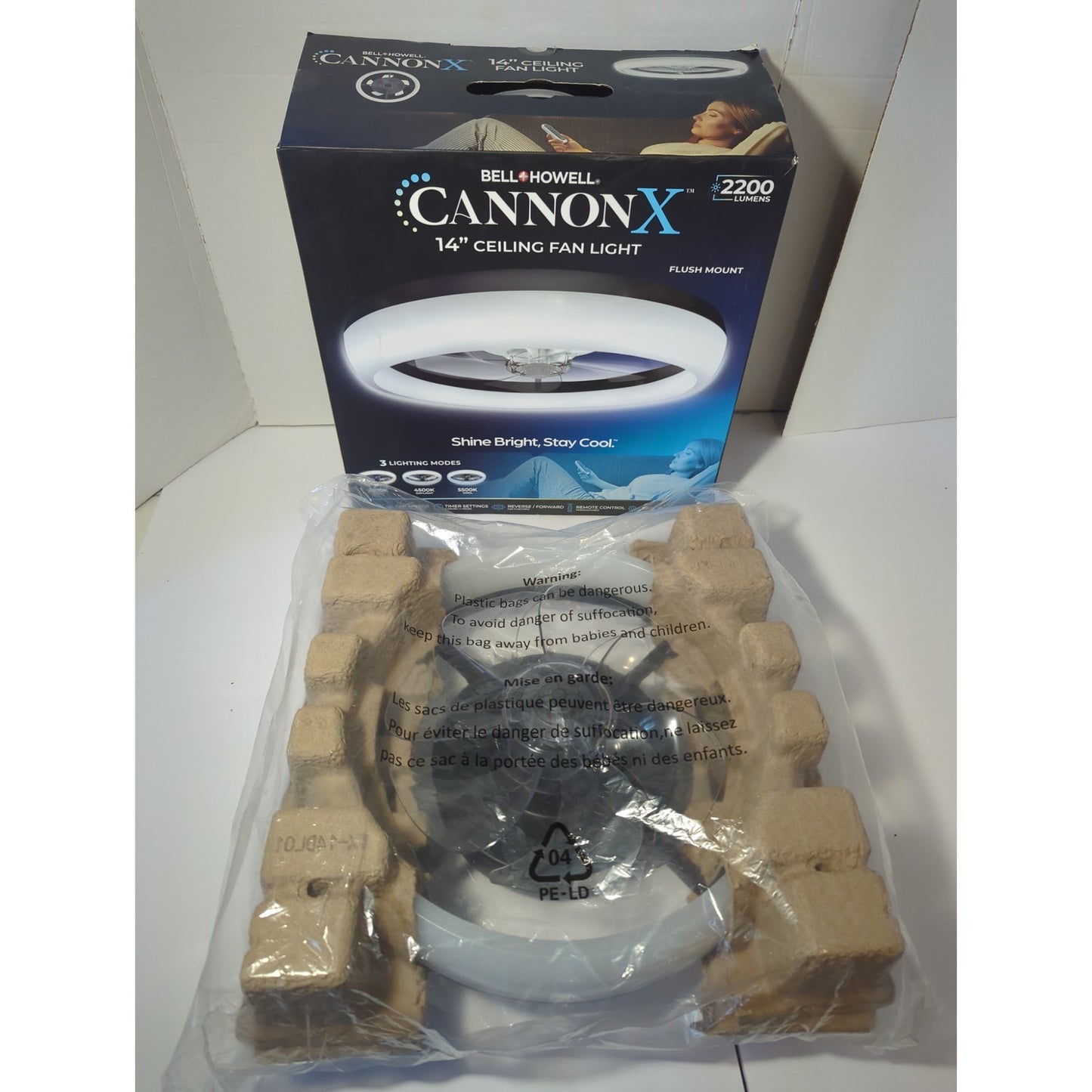 Bell+Howell 14'' Ceiling Fan And Light