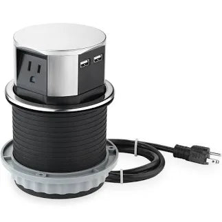 Link2Home Space Saver Pop up Outlet with USB Charger