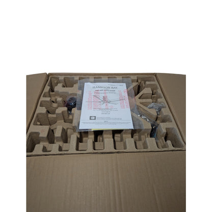 Hampton Bay 52 in Indoor Outdoor Ceiling Fan Barrow Island Black