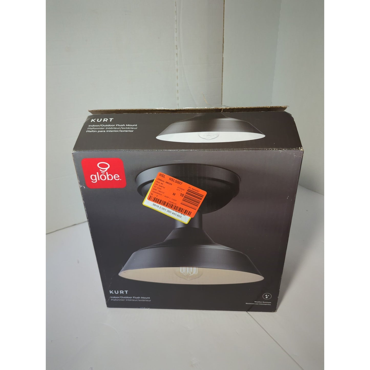 Kurt Indoor Outdoor Flush Mount Light Weather Resistant